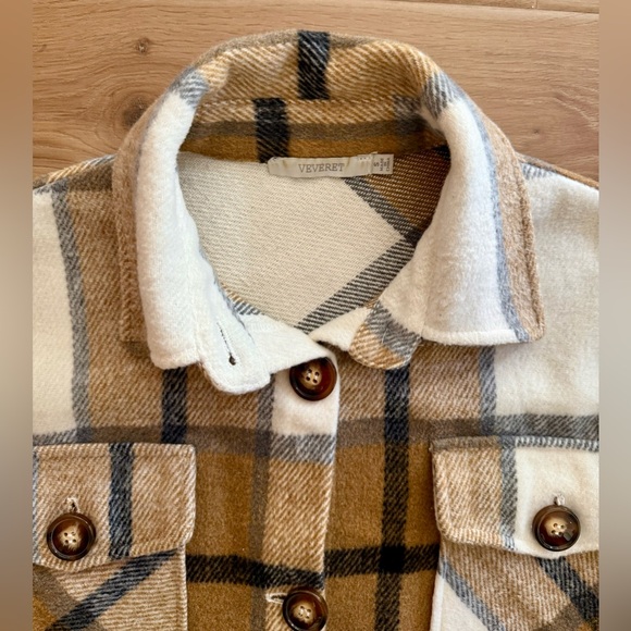 Veveret Plaid Flannel Shacket Size S - Picture 6 of 7